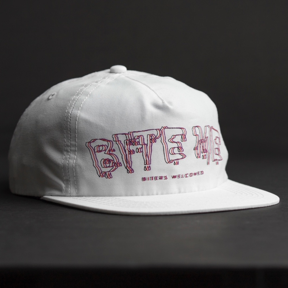 NWT “Bite Me” Hat - White